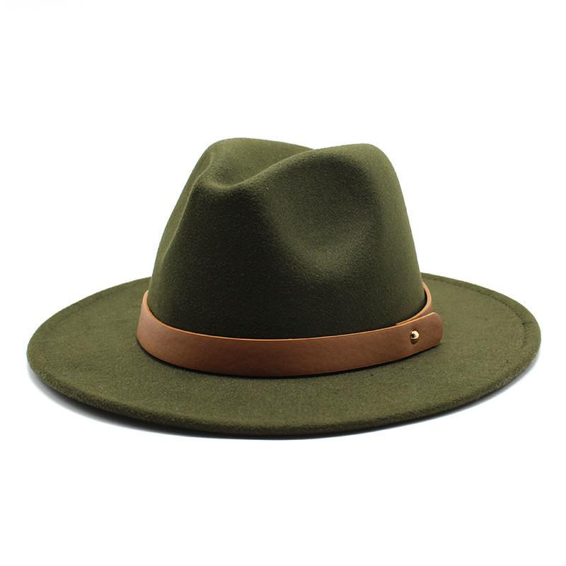 Classic Fedora Hat With Wide Brim For Women Men Fall Winter Fashion Accessory