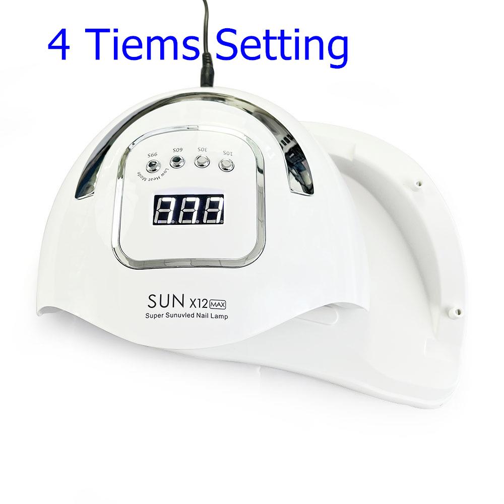 SUNX12 MAX nueva lámpara de uñas LED UV 280W secador de uñas rápido 66LEDs lámpara de secado rápido esmalte de uñas en Gel manicura profesional secador de lámpara de salón de uñas