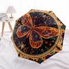 1pc Colorful Butterfly Mandala Design Umbrella with Plastic Handle,Suitable for All Seasons Home Travel Outdoor UmbrellaB1690