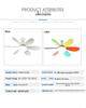 Flower-Shaped Silent LED Ceiling Fan with E27 Screw-in, Large Air Volume, Detachable Six-Blade Design