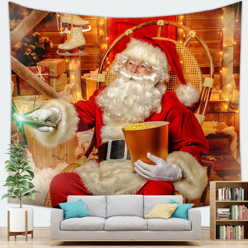 Home Decor Veselé Vánoce Santa Claus Dekorace Tapiserie Santa Claus Vánoční Party Tapiserie Tapiserie Tapiserie pozadí Látka