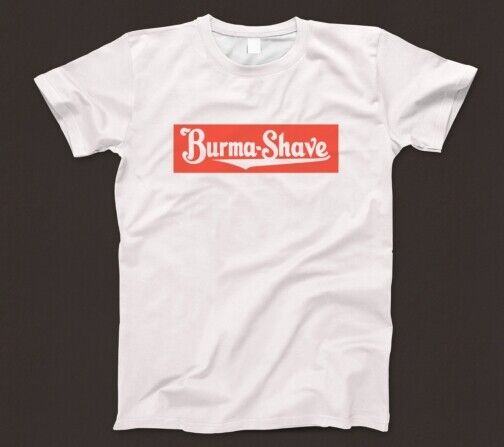 Футболка Burma-Shave 920 Кремовая Дорожный Знак Шоссе Билборд Маршрут 66 Том Уэйтс S
