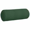 Bolster Cushions 2 pcs Dark Green Ø 25 x 70 cm Cord Fabric