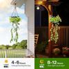 2pcs Solar Hanging Garden Lights, With LED Butterfly Hanging Ivy Vine Fake Leaves Decor IP65 Waterproof for Garden Wedding Decor