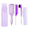 Light Purple Multifunctional Hair Comb Set for Girls - 5-Piece Wet & Dry Styling Kit