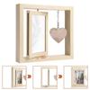 With Heart Pendant Desktop Photo Frame Wooden Photo Display Frame  Home Supplies