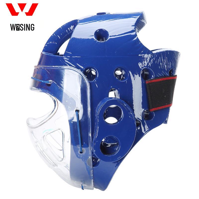 Jiuri Mountain Sports Karate & Taekwondo Helmet with Face Shield - Protective Gear for Training and Sanda