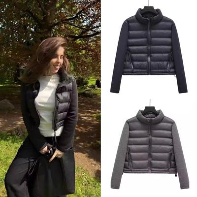 Γυναικεία Φθινοπωρινή Μόδα Κοντά Βαμβακερά Μπουφάν Vintage Φερμουάρ Μπάλωμα Μακριά Μανίκια Γυναικεία Casual Εξωτερικά Ρούχα