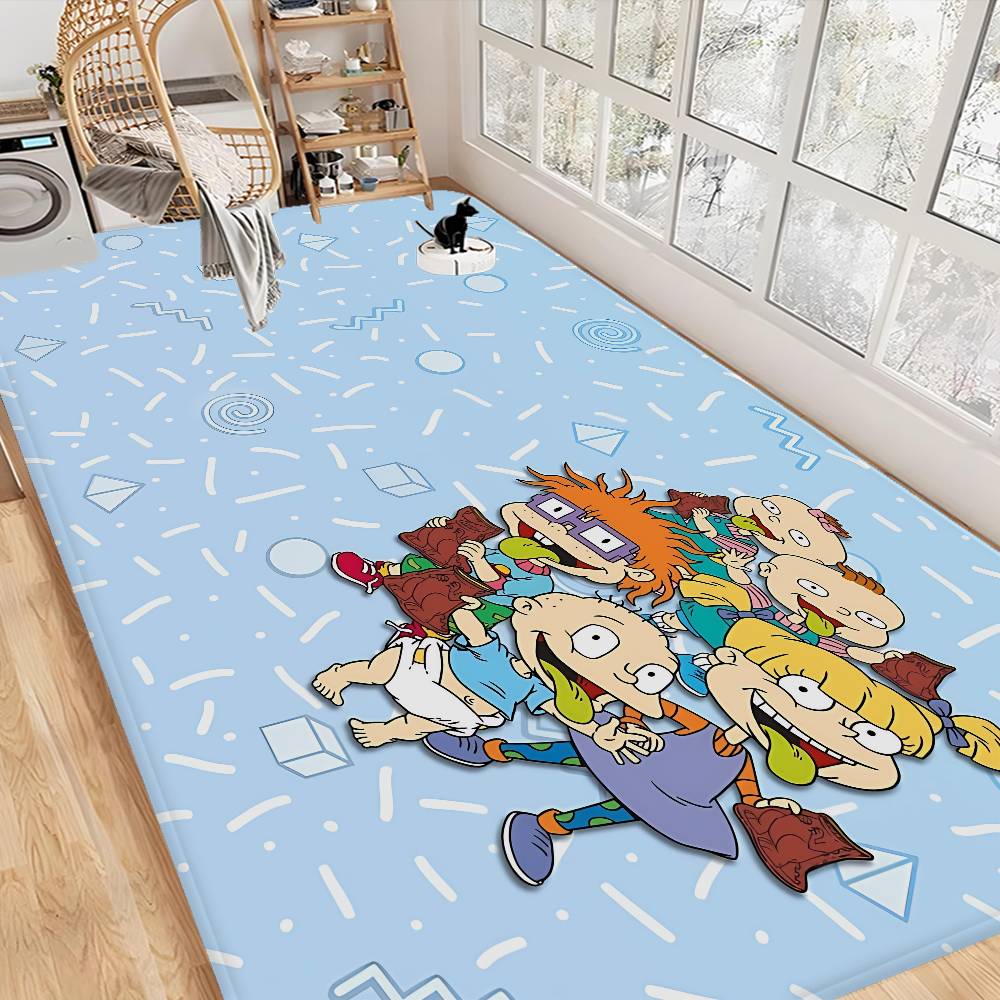 Cartoon Funny R-Rugrats Floor Mat INS Style Soft Bedroom Floor House Laundry Room Mat Anti-skid Household Carpets