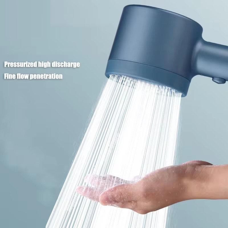 

5 Modes Booster Shower Head High Pressure Showerhead Portable Filter Rainfall Faucet Tap Bathroom Bath Home Bathroom Accessories світло-синій колір