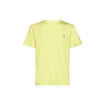SS23 Logo Patch Short Sleeve T-Shirt Men Tops Yellow KM00144KJ0008-P725