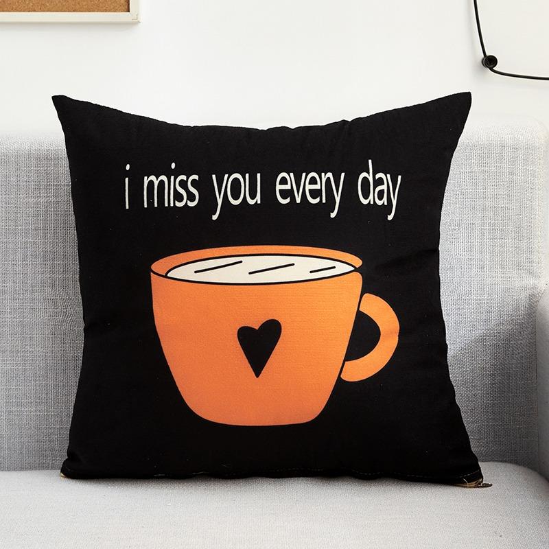 Creative Pattern Pillowcase Dormitory Decoration Office Living Room Sofa Home Pillowcase