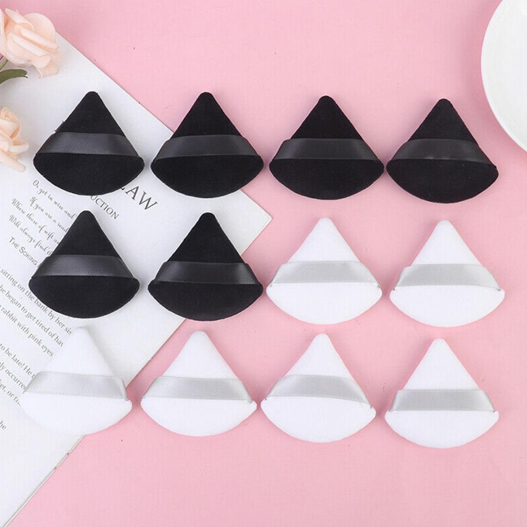 

PDTO 4pcs Powder Puff Triangle Soft Velvet Foundation Mini Face Makeup Tool