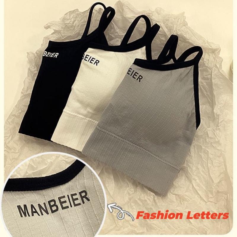 Girls Bras String Simple Underwear Bras with Pad Women Bra High Elastic Backless Bras M / L