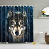 Animals Octopus Wolf Lion Seahorse Turtle Shower Curtains Bathroom Curtain Frabic Waterproof Polyester Bathroom Curtain Hooks