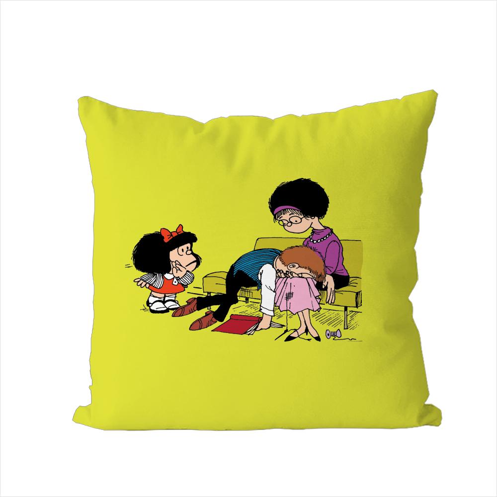 Federa per Cuscino Mafalda per Auto Divano Decorativa per la Casa Stampa Double-Sided Peluche Quadrato Cuscino da Lancio Copricuscino