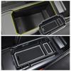 Car Armrest Box Storage Container Organizer Coin Tray Holder Decor Plastic For VOLVO XC40 2018 - 2024 Black Interior Accessories