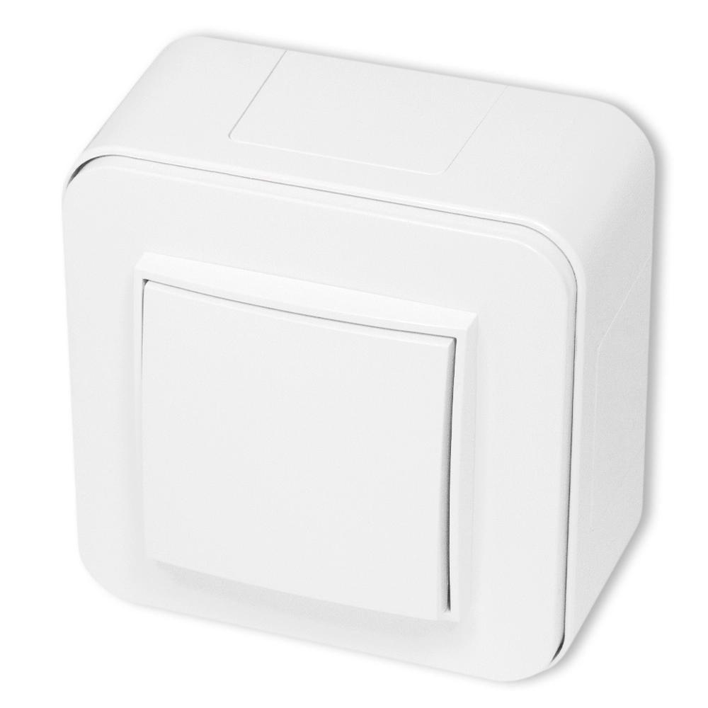 Double Stair Switch, Rounded Surface-mounted Set, Mini White
