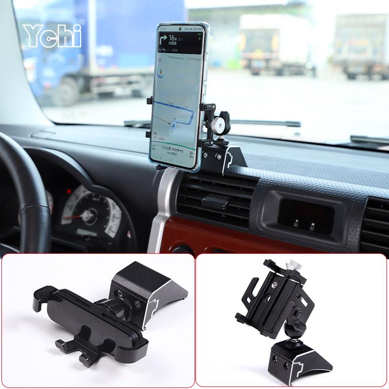 For Toyota FJ Cruiser 2007-2026 Aluminum Alloy Car Mobile Phone Bracket Car Navigation Bracket GPS Bracket Accessories