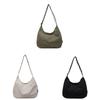 Nylon Single Shoulder Bag Large Capacity With Zipper Closure For Daily Use