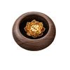 Walnut Mini Solid Wood Incense Holder - Multi-Hole Agarwood & Sandalwood Burner for Home & Travel