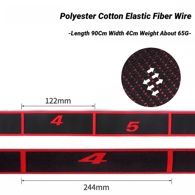 8 Section Dance Resistance Band Yoga Stretching Pilates Fitness Digital Elasticity Training Belt