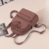 Women's Nylon Backpack Lightweight Solid Color Student Schoolbag
