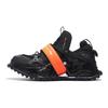 Li-Ning Pangu Halo Fabric Leather Trendy Shock Absorption Non-Slip Wear-Resistant Low-Top Sports Casual Shoes Men sneaker Black Orange AZGS101-1
