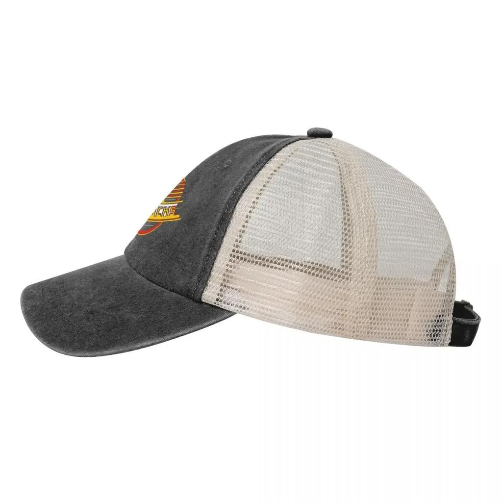Vancouver Hockey Retro Canucks Skate Cowboy Mesh Baseball Cap Sun Hat For Children Birthday New In The Hat Unisex Women's