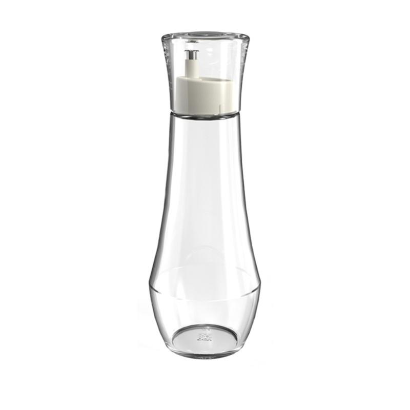 Efficient Oil Dispenser with Controlled Pour Spout Portable Glass and Steel Oil Bottle Dispenser for Kitchen