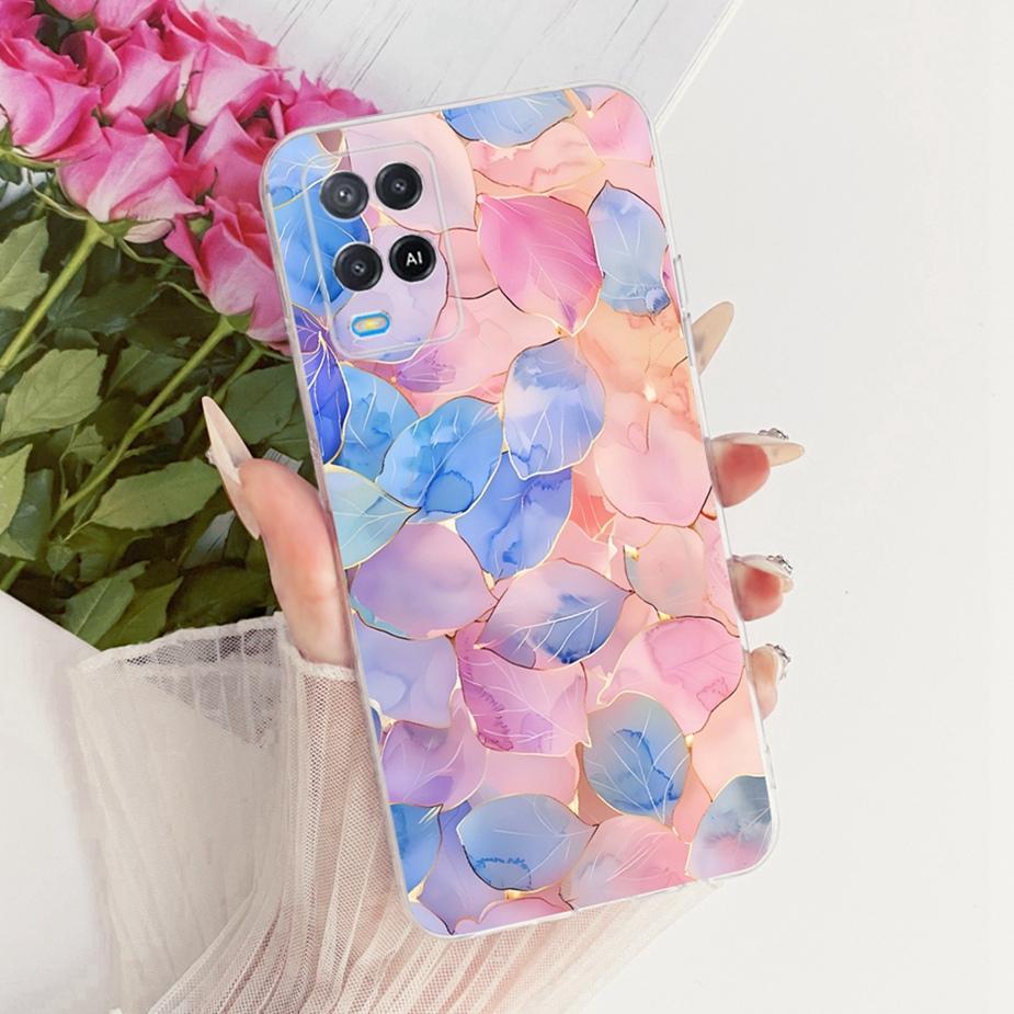 For Oppo A54 4G Case CPH2239 Luxury Butterfly Painted Cover Soft Silicone Phone Case For Oppo A54 5G A 54 s OppoA54s Fundas Bags