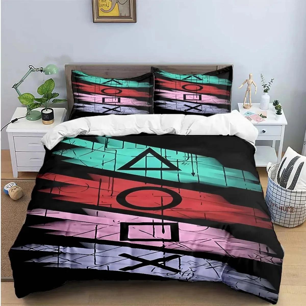 Jessica Chen Unisex Gamer Controller Print Bedding Sets Exquisite Bed Supplies Set Duvet Cover Bed Comforter Set Bedding Set Luxury Birthday Gift