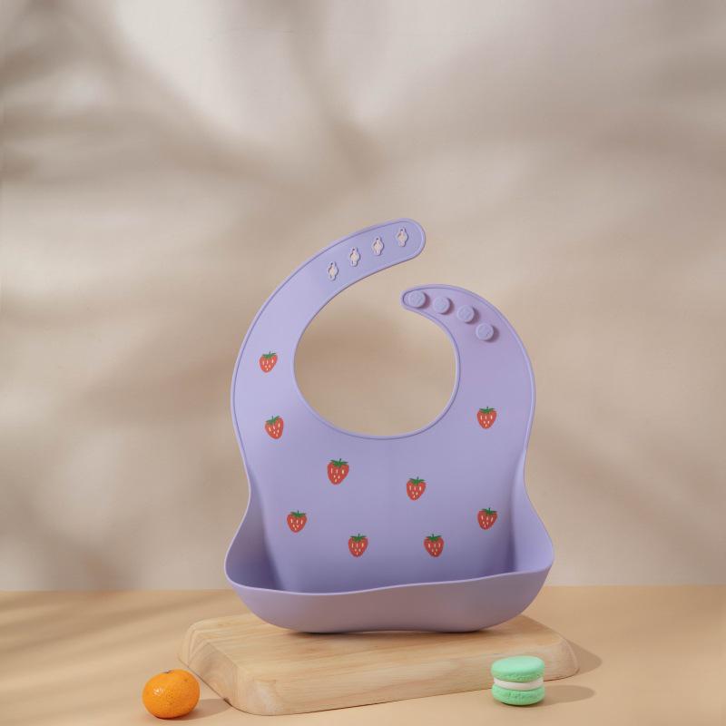 Waterproof Food-Grade Silicone Baby Bib - Leak-Proof, Self-Feeding, Drool Protection