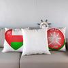 Pillow Case luxurious home office, sofa decorative Multi sized car seat cushions, pillowcases Oman flag map logo