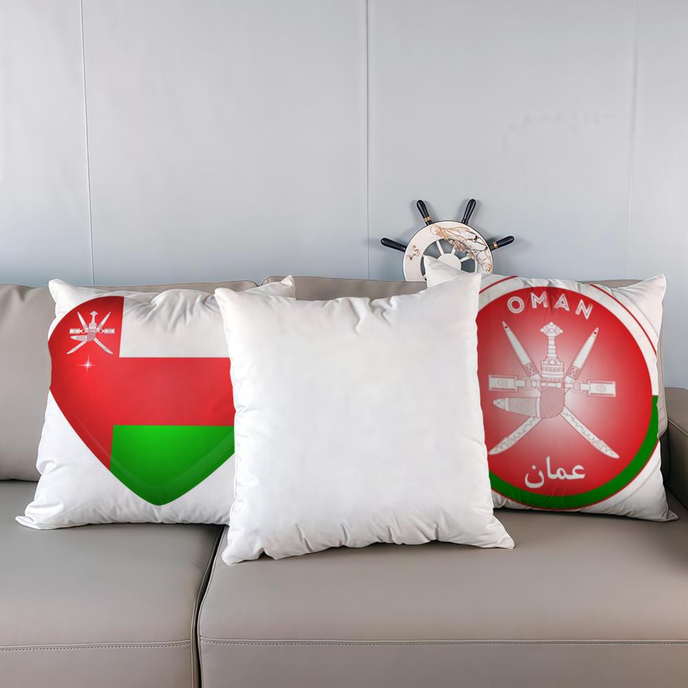 Pillow Case luxurious home office, sofa decorative Multi sized car seat cushions, pillowcases Oman flag map logo