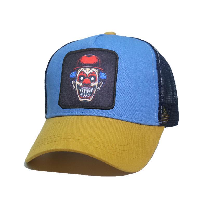 Trendy Fashionableable Clown Embroidery Stitched Baseball Cap For Men And Women, Backless Hip-Hop Hat, Summer Breathable Mesh Sun Gorras Unisex Str