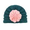 European & American Children's Knitted Woolen Hat with Flower - Warm Baby Hat for Autumn & Winter
