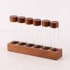 Walnut Base Coffee Bean Test Tube Display Rack