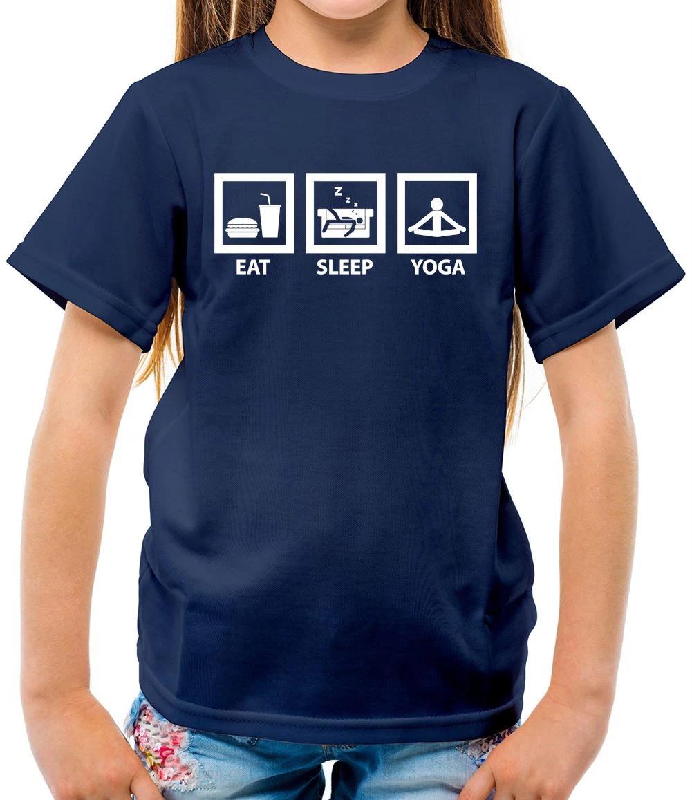 Eat Sleep Yoga - Kids T-Shirt - Spiritual Peace Love Funny Exercise Mat 120