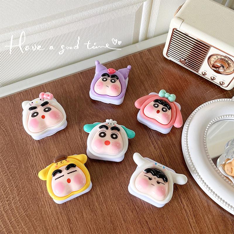 Cartoon Puppy Cute Style Mobile Phone Airbag Holder Little Boy Xiaoxin Back Sticker Desktop Stand Retractable Female