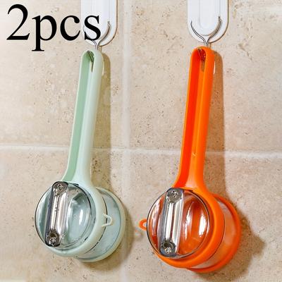 2-In-1 Multifunctional Fruit and Vegetable Peeler,Serrated Stainless Steel Blade,Built-In PET Material Storage Box,Kitchen Tool,Efficient Peeling Tool