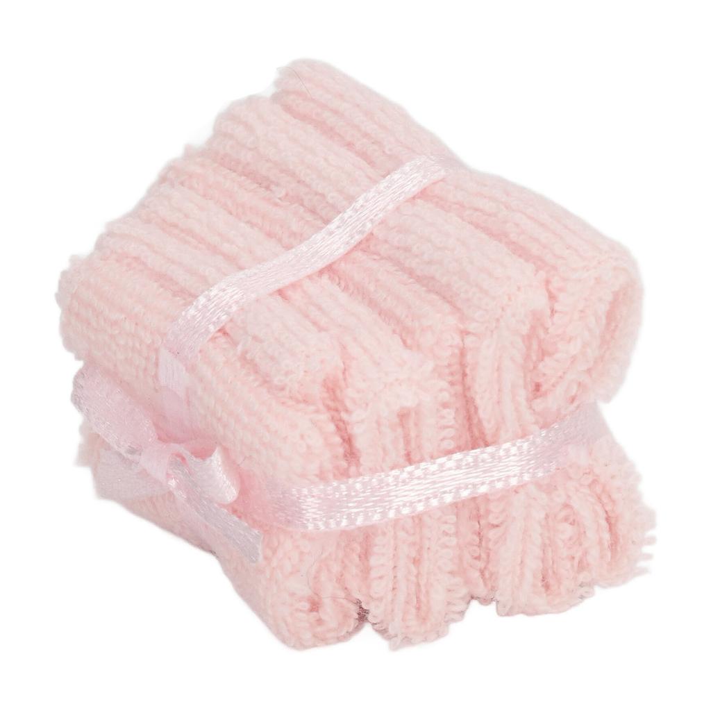 1:12 Scale Miniature Bathroom Towels Decoration Accessories Furniture Model Towel Pile
