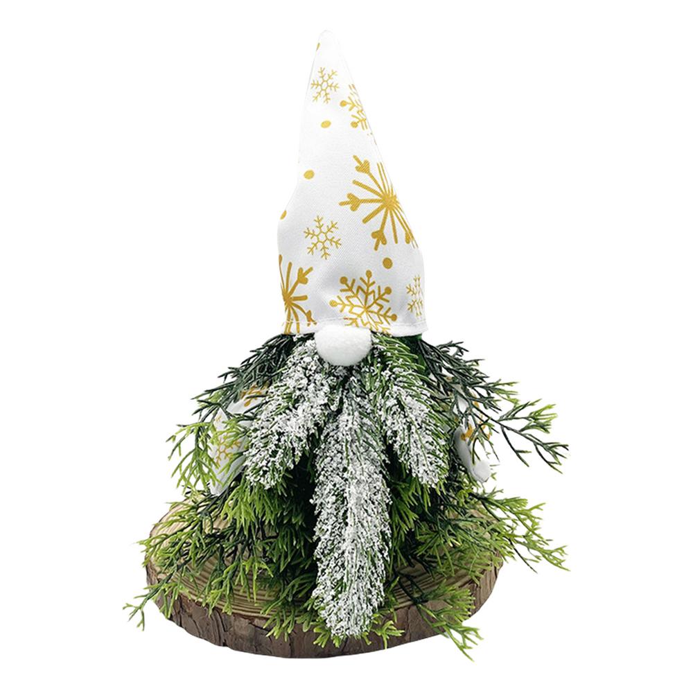 Christmas Gnome Wreath with LED String Light Christmas Wreath Swedish Nisse Table Decor Party Decoration Holiday Supplies