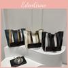 Colorblock Stylish Striped Tote Bag For Women With Spacious Design And Modern Chic Urban