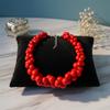 Coral Resin Necklace Multi Layer Design Lightweight Luxury Style For Daily And Special Occasions