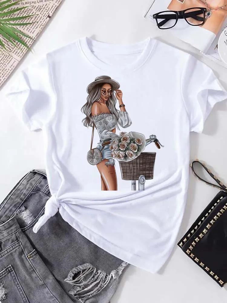 Women T-Shirt Harajuku Streetwear Short Sleeves Female Clothes Tops Tees Printed Female Tshirt Women Fashion Graphic