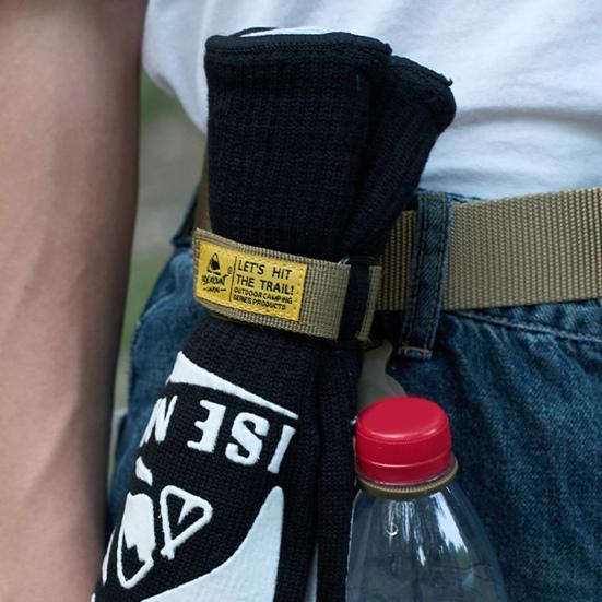 Outdoor Multi-function Glove Storage Buckle Water Bottle Holder Portable Adjustable Camping Hiking Backpack Rope Hanging
