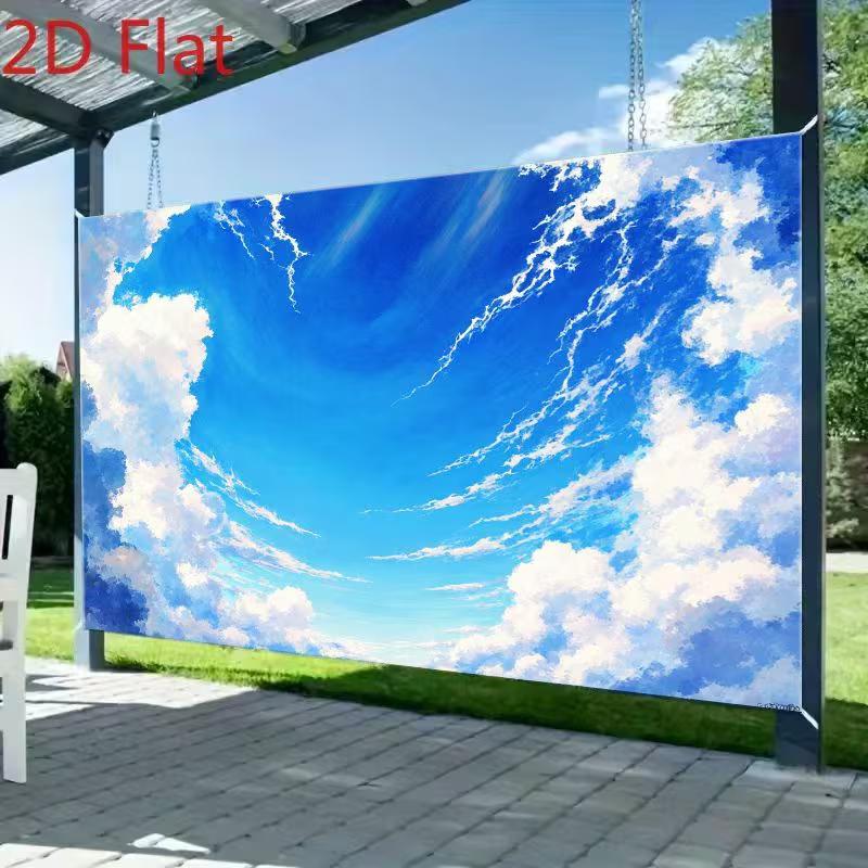 2D Dreamy Sky View Photography Backdrop for Kids & Portrait