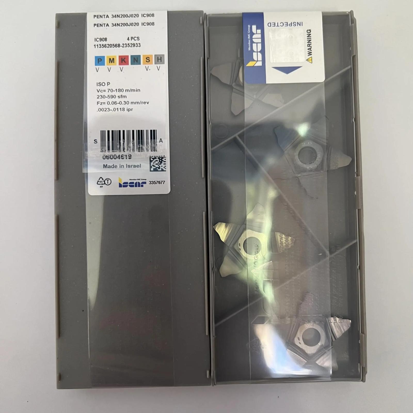 

ISCAR / PENTA 34N200J020 IC908 /Original genuine Carbide CNC Blade 4 Pieces