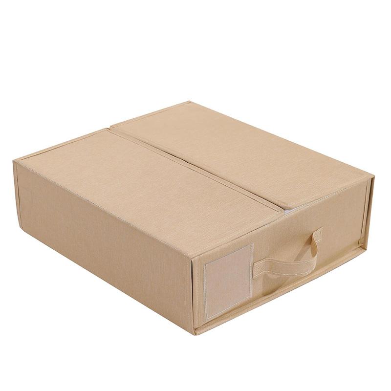 Sheet Set Storage Box Organizer Fabric Folding Window Zipper Blanket Organizer Wardrobe Bed Clothes Storage Box Organizer